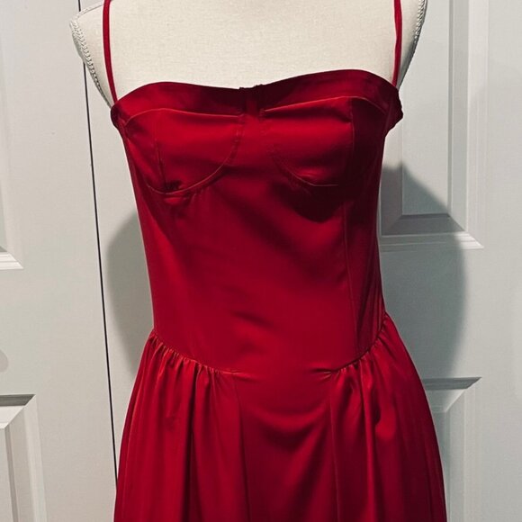 Red Bustier Sundress - Picture 1 of 9